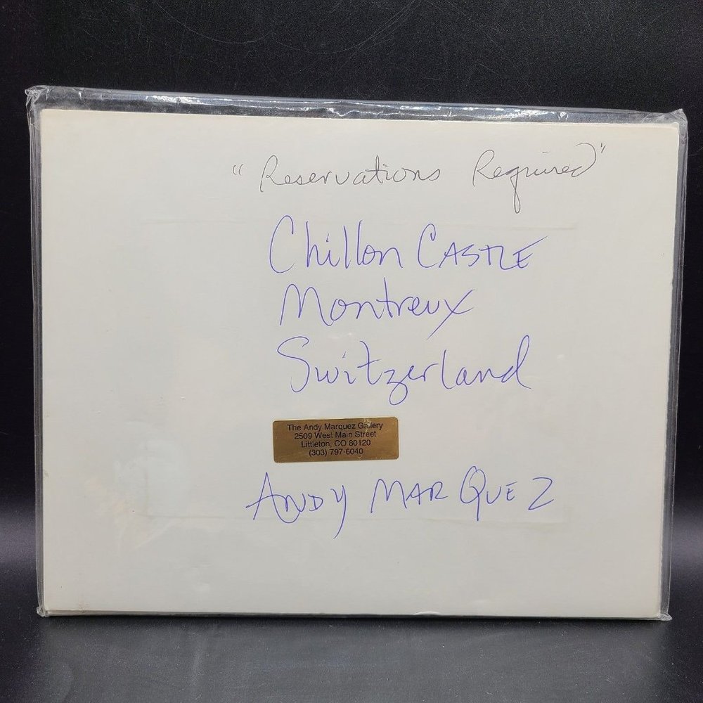 Andy Marquez Print Chillon Castle Montreux Switzerland "Reservations Required" - Picture 3 of 9
